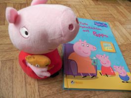 Plüschtier Peppa Wutz mit Buch Tolle Vorlesegeschichten