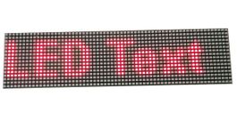 LED Matrix Display 64x16 pixels color ROT 305x76 mm