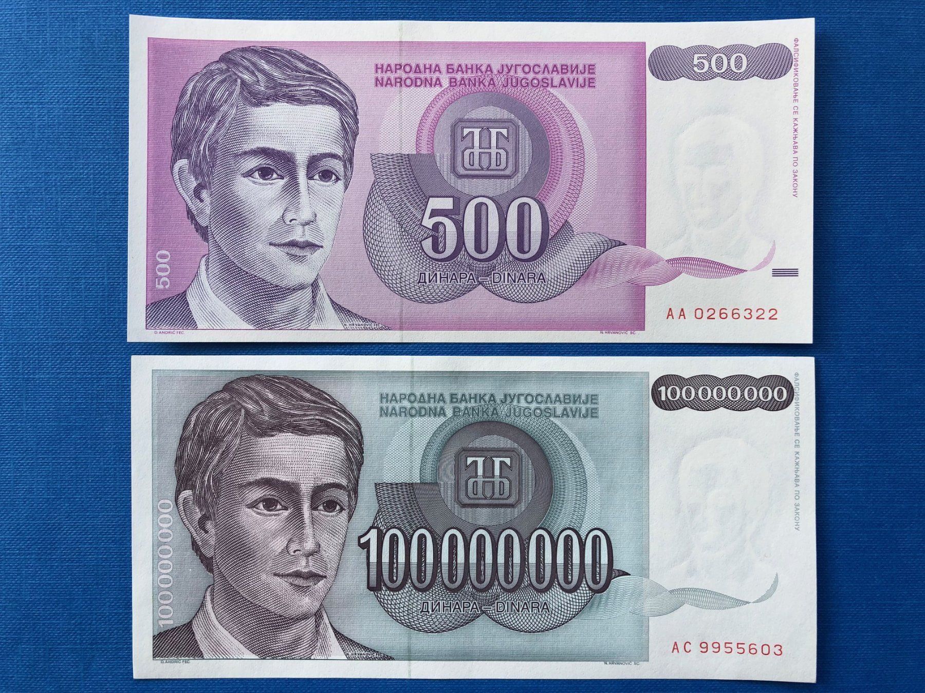 Banconote: Belgrad 1992/93 - Jugoslawien - UNC – Nuovo (secondo la descrizione) da Pfäffikon SZ venduto da Sieben77