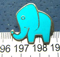 ELEFANT ANSTECKNADEL GEPRÄGT VINTAGE OLDI