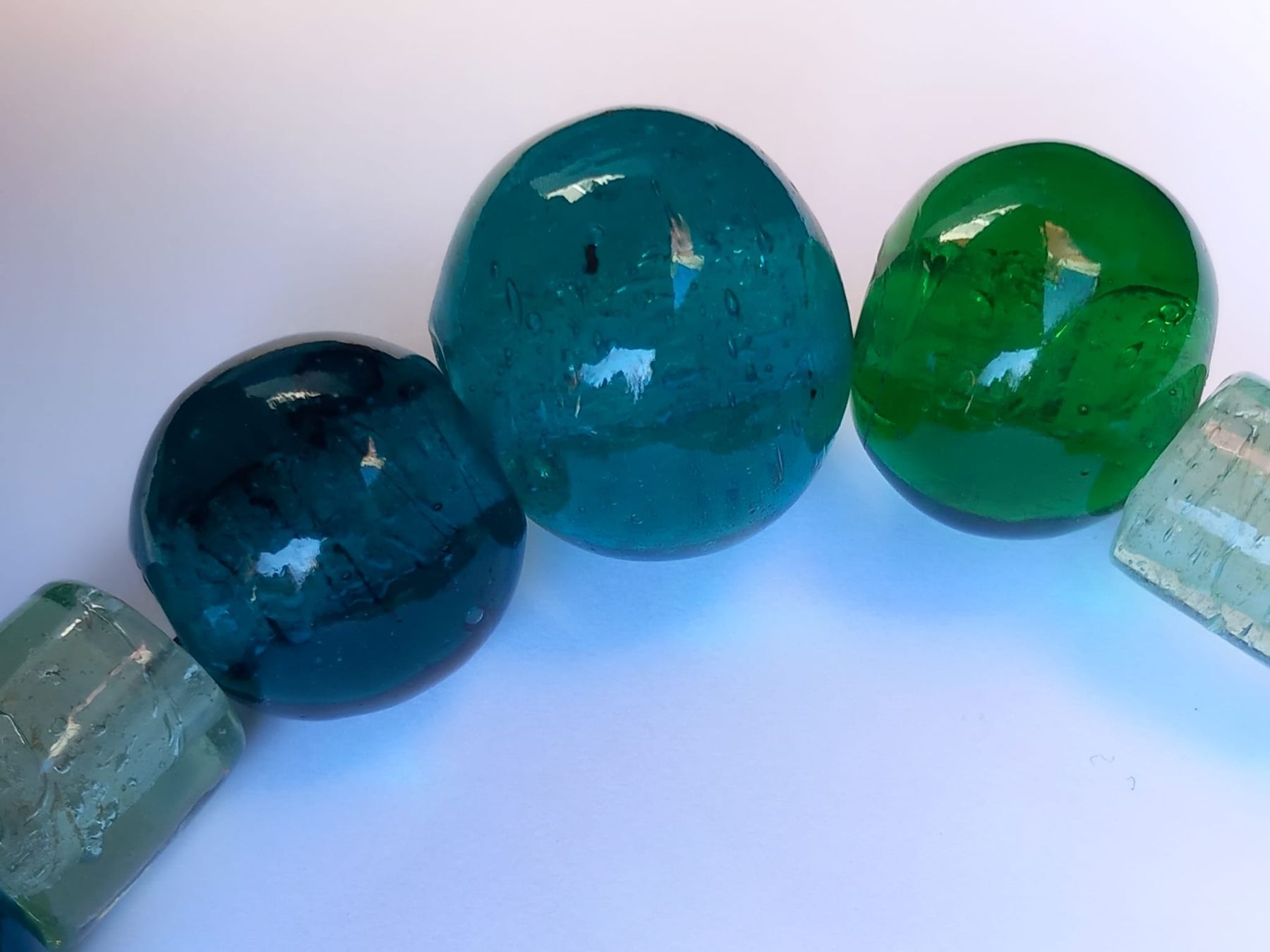 Catenine: Handgemachte  Grüne Glas Kette – Usato da Winterthur venduto da Jopf1 5