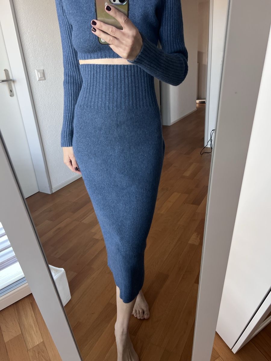 Completi & Tailleur: KNITEL Wool Blend Ribbed Knit Set – Usato da Goldau venduto da Kseniya123 3