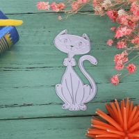 KATZE SITZEND STANZSCHABLONE