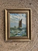 Bild Segeln mit goldenem Rahmen