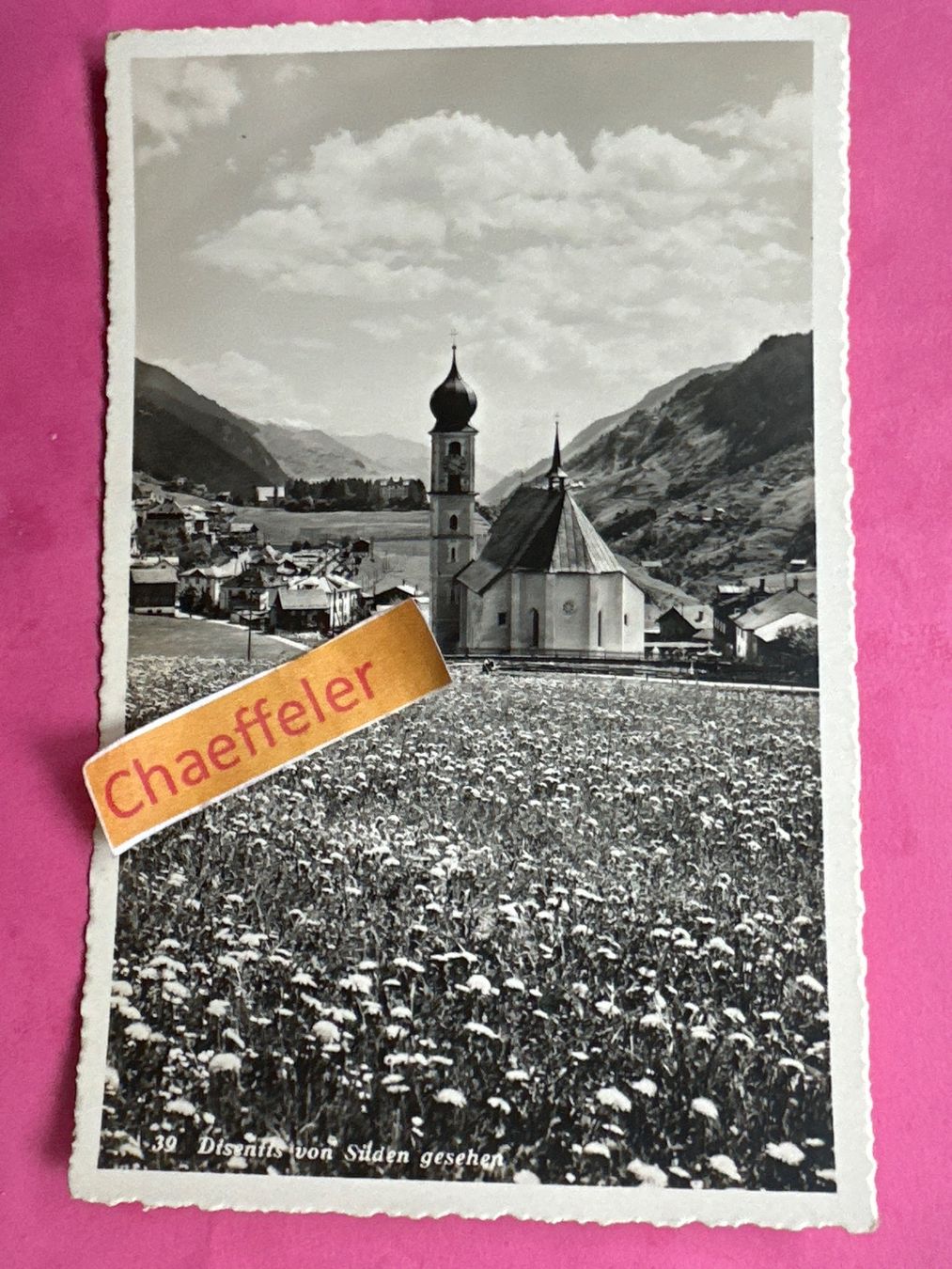 Ansichtskarten: Disentis von Süden gesehen. – Gebraucht aus Zürich von Chaeffeler
