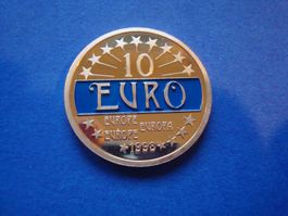 Europa 1998, 10 Euro - vergoldet PP
