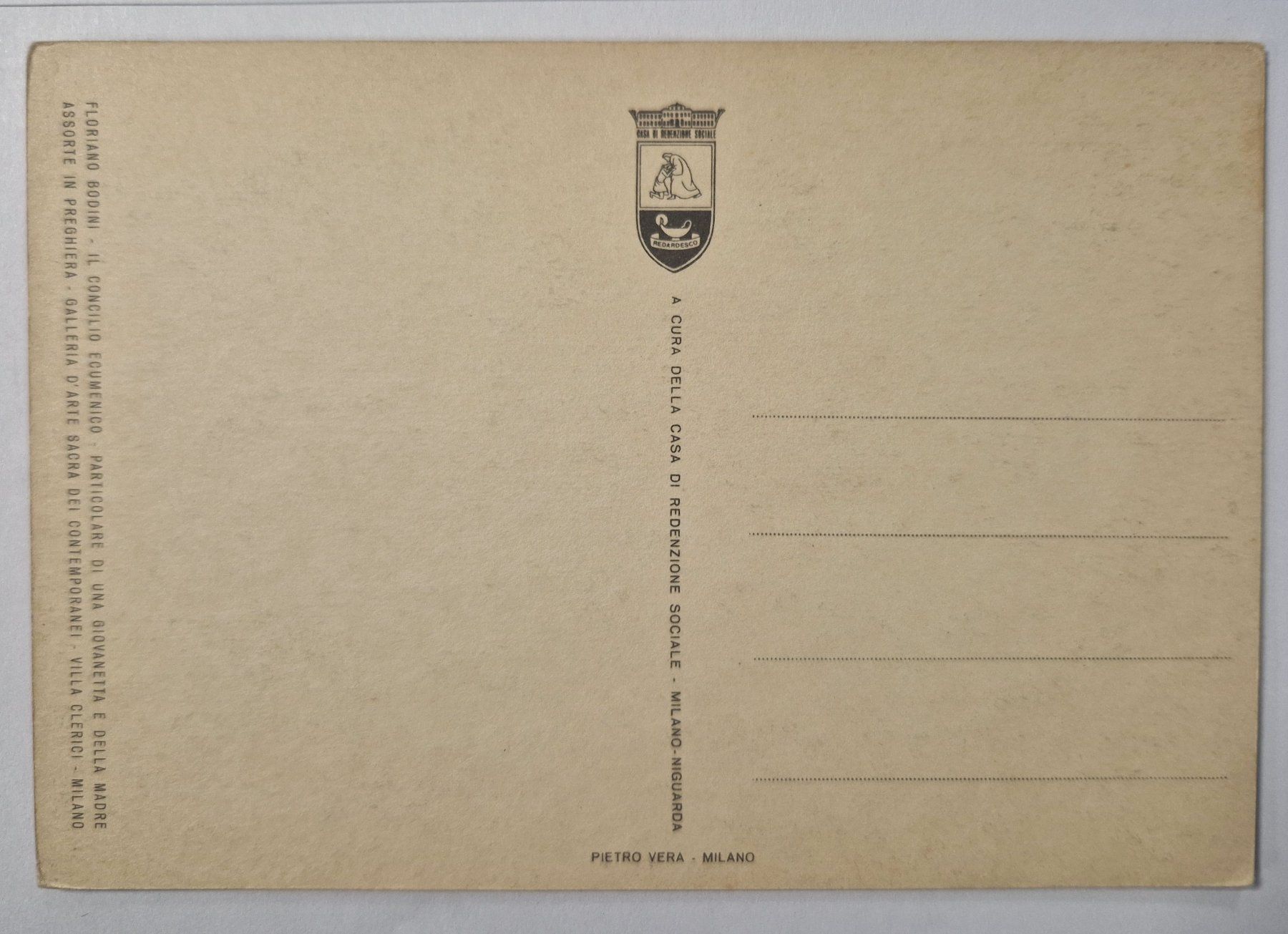 Cartoline postali: Floriano Bodini - il Concilio Ecumenico - Milano – Nuovo (secondo la descrizione) da Melchnau venduto da Fishel 1