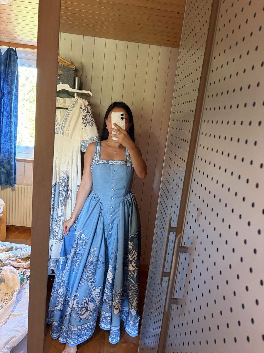 Vestiti: Floral Blue Summer Midi Dress – Nuovo (secondo la descrizione) da St.Josefen venduto da lop_lh8d 5