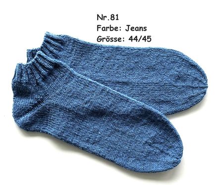 Sneaker – Socken handgestrickt  Gr.44/45   Nr.81