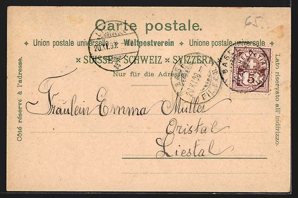Cartoline postali: Litho Rheinfelden, Grand Hotel des Salin – Usato da Berlin venduto da bartko-reher 1