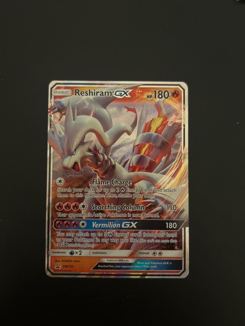 Pokémon Sammelbilder & Trading cards: Reshiram GX / SM137 / EN ab 1.- – Gebraucht aus Schaffhausen von