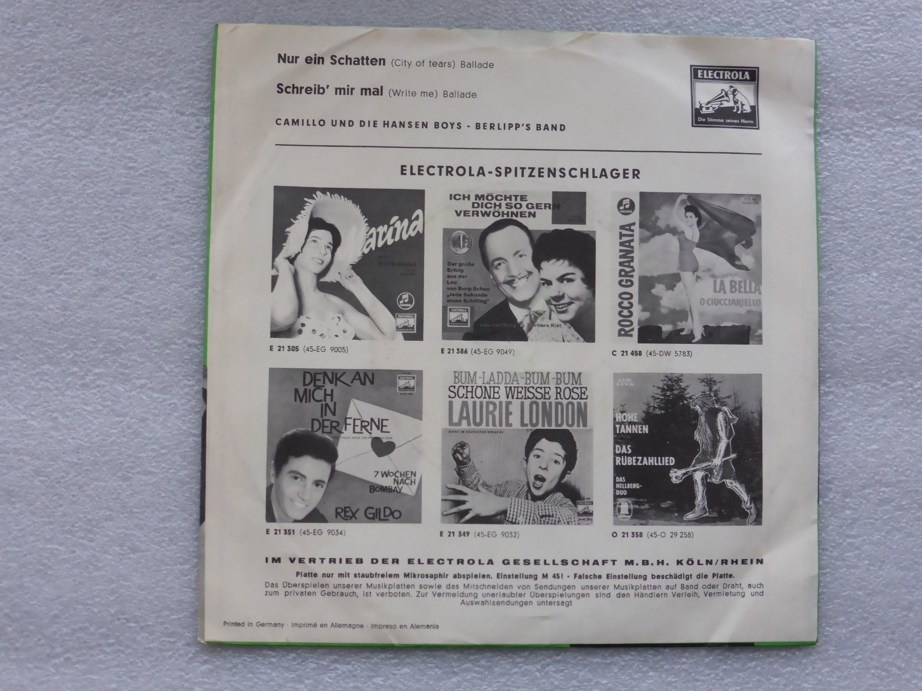 Dischi in vinile: Vinyl Single   CAMILLO – Usato da Küssnacht am Rigi venduto da Mondkinder 3