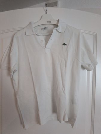 Herren Polohemd Lacoste Weiss Groesse M guter Zustand