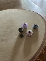 5 Trollbeads assorted charms 3 glass 2 silver charms