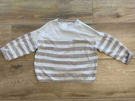 Zara Pullover gestreift beige/weiss Gr. 104