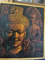 Gemälde Maitree Juntopamai 1974 Buddha Motiv gerahmt
