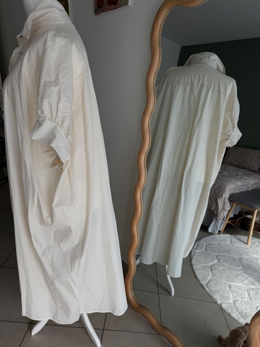 Kleider: Beiges Hemdkleid in übergross – Neu (gemäss Beschreibung) aus Muttenz von einfach-schoen 1