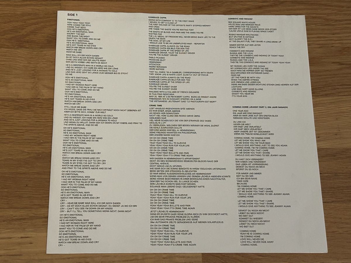 Schallplatten: Falco. 1986. Emitional – Gebraucht aus Faulensee von Mizuno06 2
