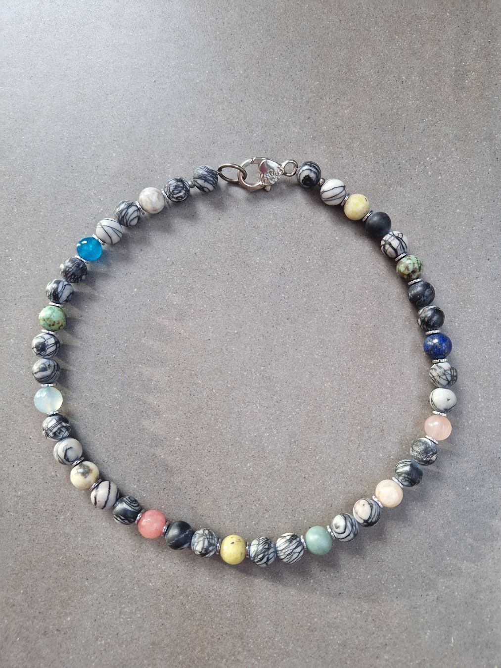 Catenine: Collier Achat, Türkis, Rhodochrosit – Usato da Lichtensteig venduto da Cocabana_16