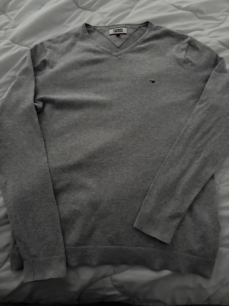 Tommy Hilfiger Maglioni & Felpe: Tommy Hilfiger Pullover V-Ausschnitt Grau Gr. M Herbst Winte – Usato da Grenchen venduto da maiky191 1