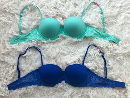 💗VICTORIA’S SECRET PINK💗 2 x Multi-Way BH Spitze 34B/75B