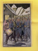 Feldpostkarte Grenzbesetzung Schweiz 1914-1915 Winter-Motiv