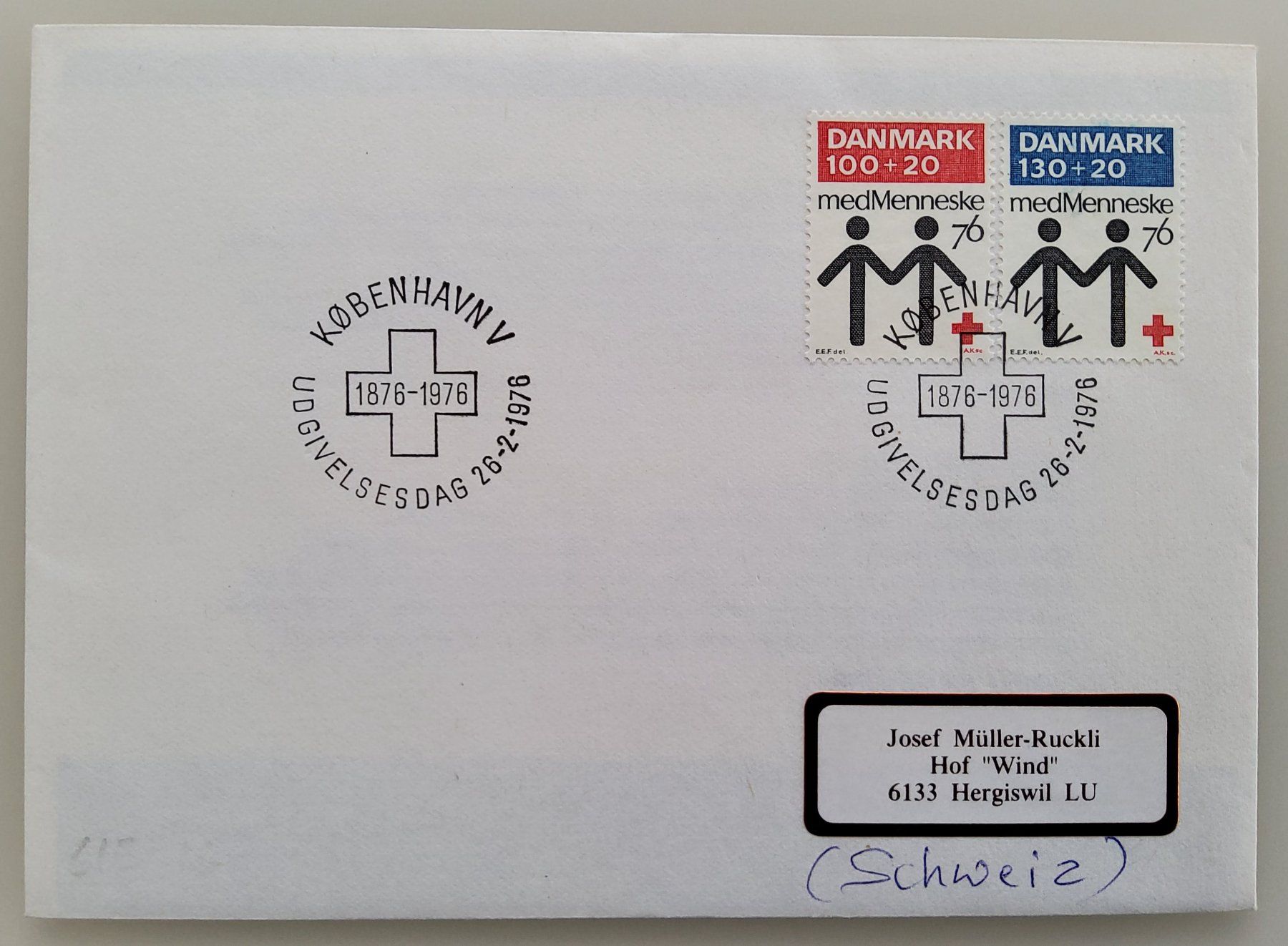 Tutti i francobolli: Dänemark Rotes Kreuz 1976, FDC – Usato da Buchrain venduto da mue_kru