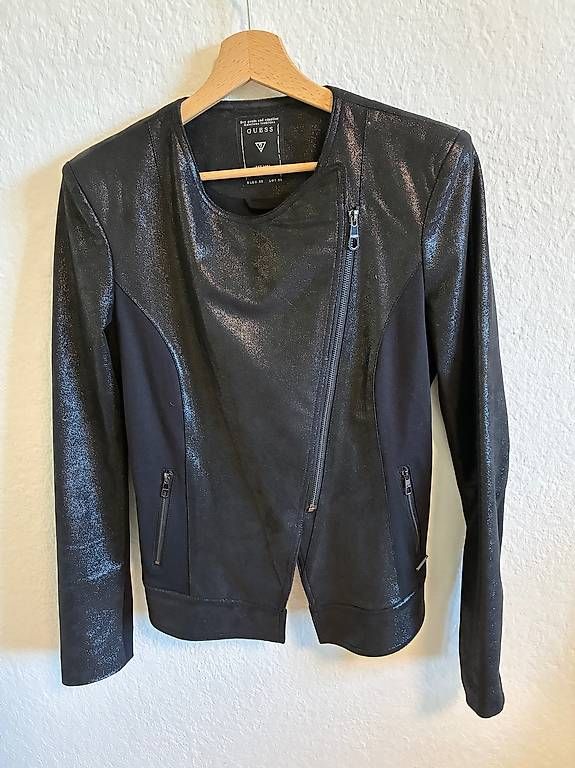 Giacche: Schwarzglitzernde Jacke von GUESS, Gr. M – Usato da Bern venduto da Renate_S 3