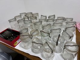 Alte Gläser, Einmach-, Weckgläser zum Basteln, Dekor zsw.