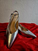 Elegante Slingpumps, Silber, Grösse 36, Neu mit Etikett!