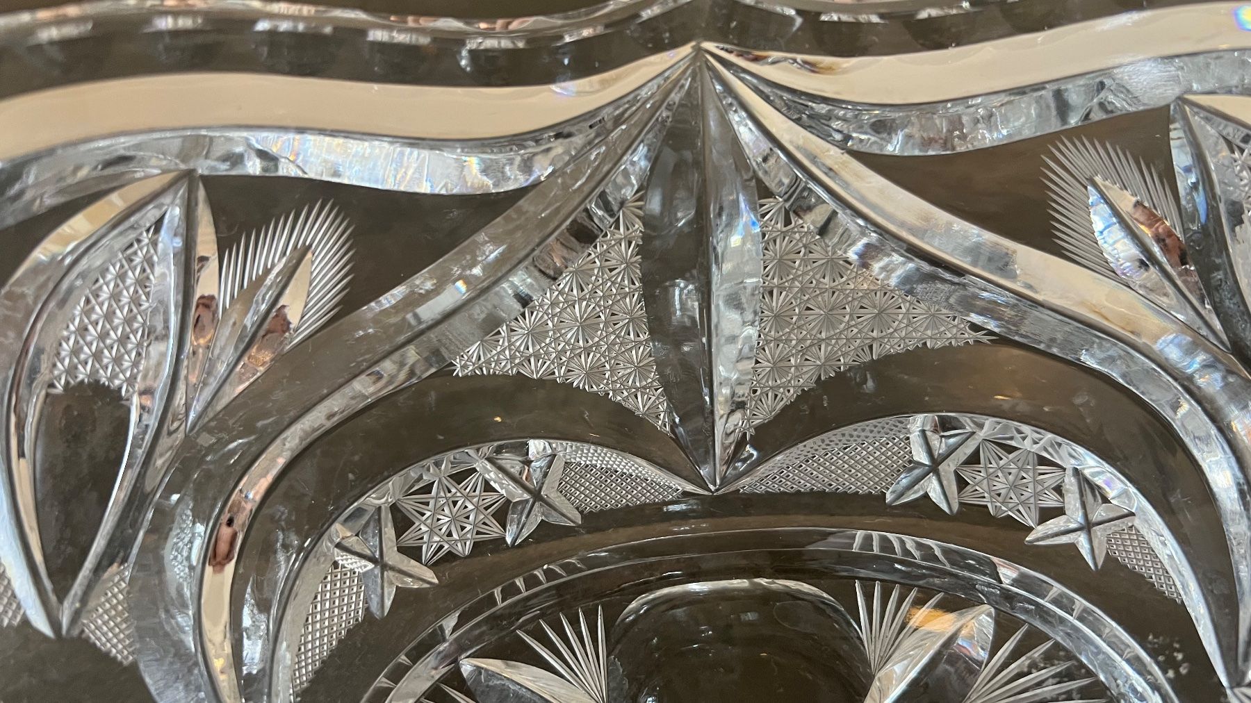 Vasi & Recipienti: Centre de table en cristal ancienne ciselée rare – Usato da Nyon venduto da stylevintage79 3