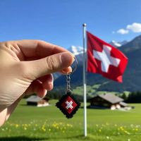 Schlüsselanhänger Schweiz - Handgemachter Geschenk & Souveni