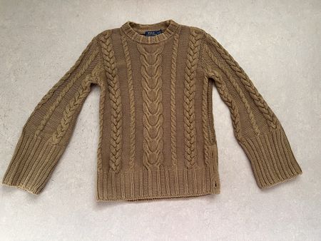 POLO RALPH LAUREN GROBSTRICKPULLOVER MIT ZOPFMUSTER XS