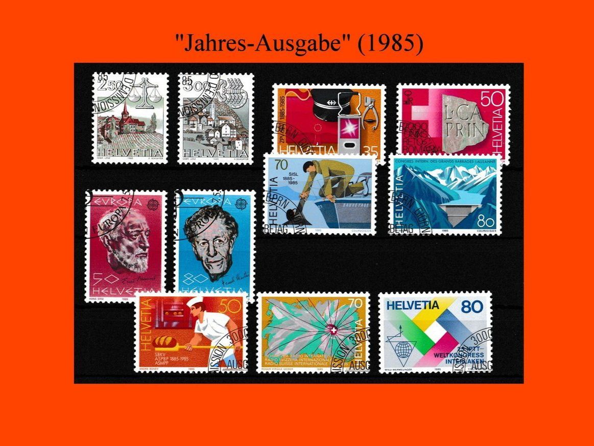 Alle Briefmarken: "Jahres-Ausgabe" (1985) – Neu (gemäss Beschreibung) aus Dübendorf von Jumbo1990