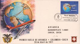 Briefe Erstflug Lot - Avianca - diverse Destinationen