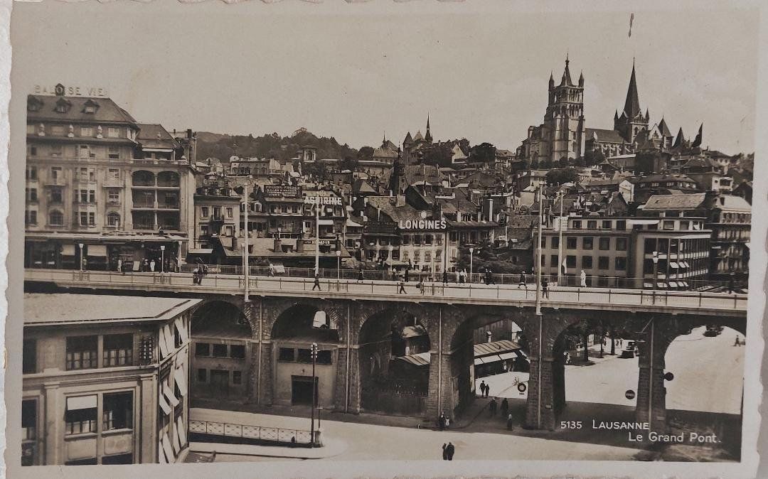Ansichtskarten: LAUSANNE - Le Grand Pont – Gebraucht aus Delémont von Domdom1