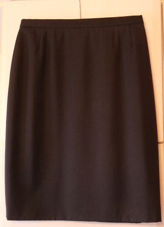 Jupe droite marine ESCADA 100% laine vierge