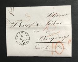 ANTIKER BRIEF MIT STEMPEL 1841