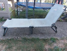 Faltliege Campingliege Outdoor Kopfteil verstellbar 