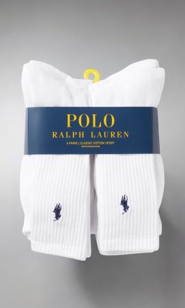 POLO Ralph Lauren Socken 6er-Pack Weiss Herren Gr. 39–47 NEU