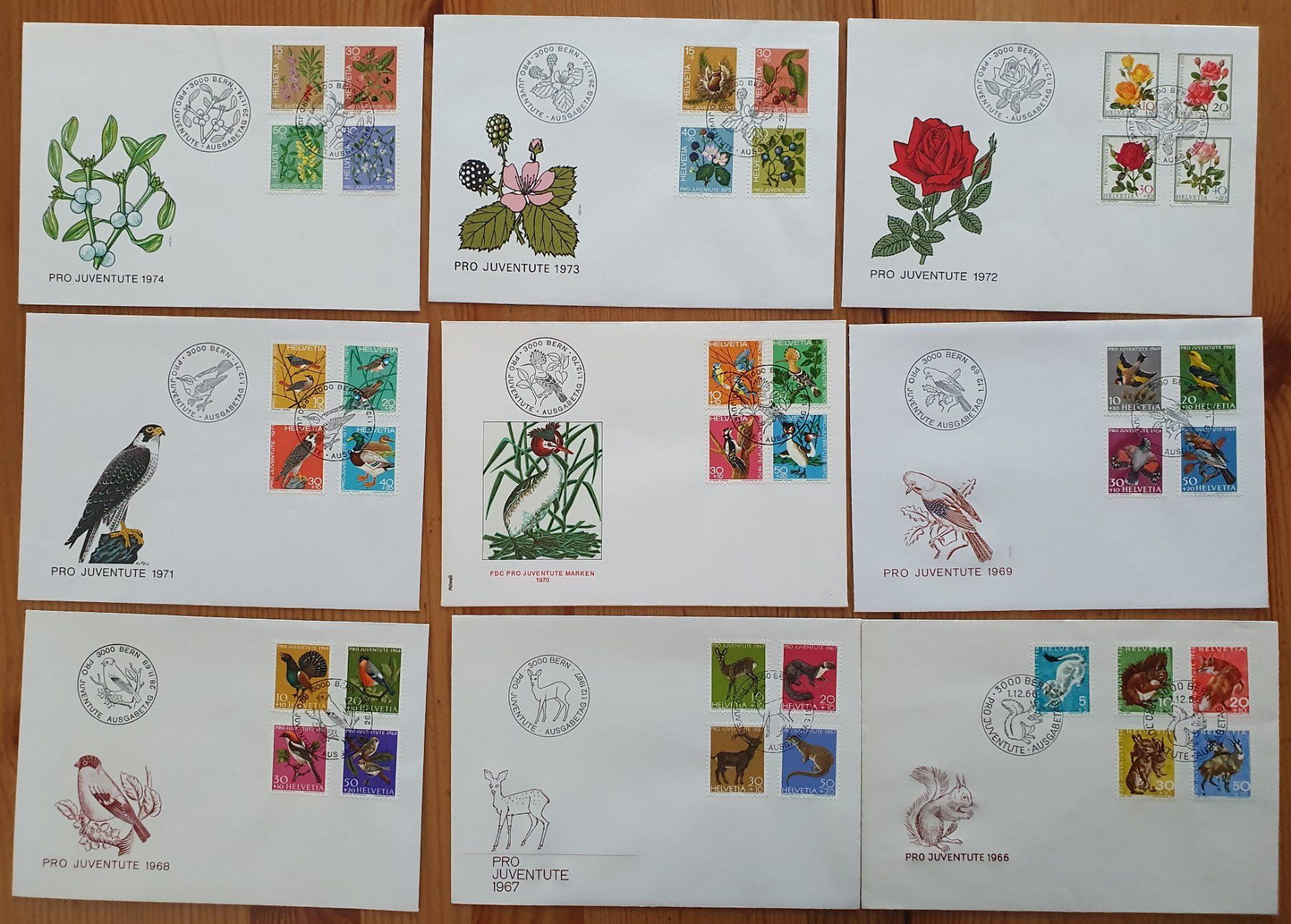 Tutti i francobolli: 52 Pro Juventute FDC 1960 - 2010 – Usato da Dällikon venduto da Minita 5