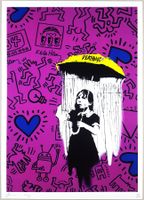 Death NYC Ltd Ed Pop Art Druck " Haring Banksy Nola Girl