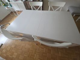 Esstisch (ausziehbar) mit 4 Stühlen
