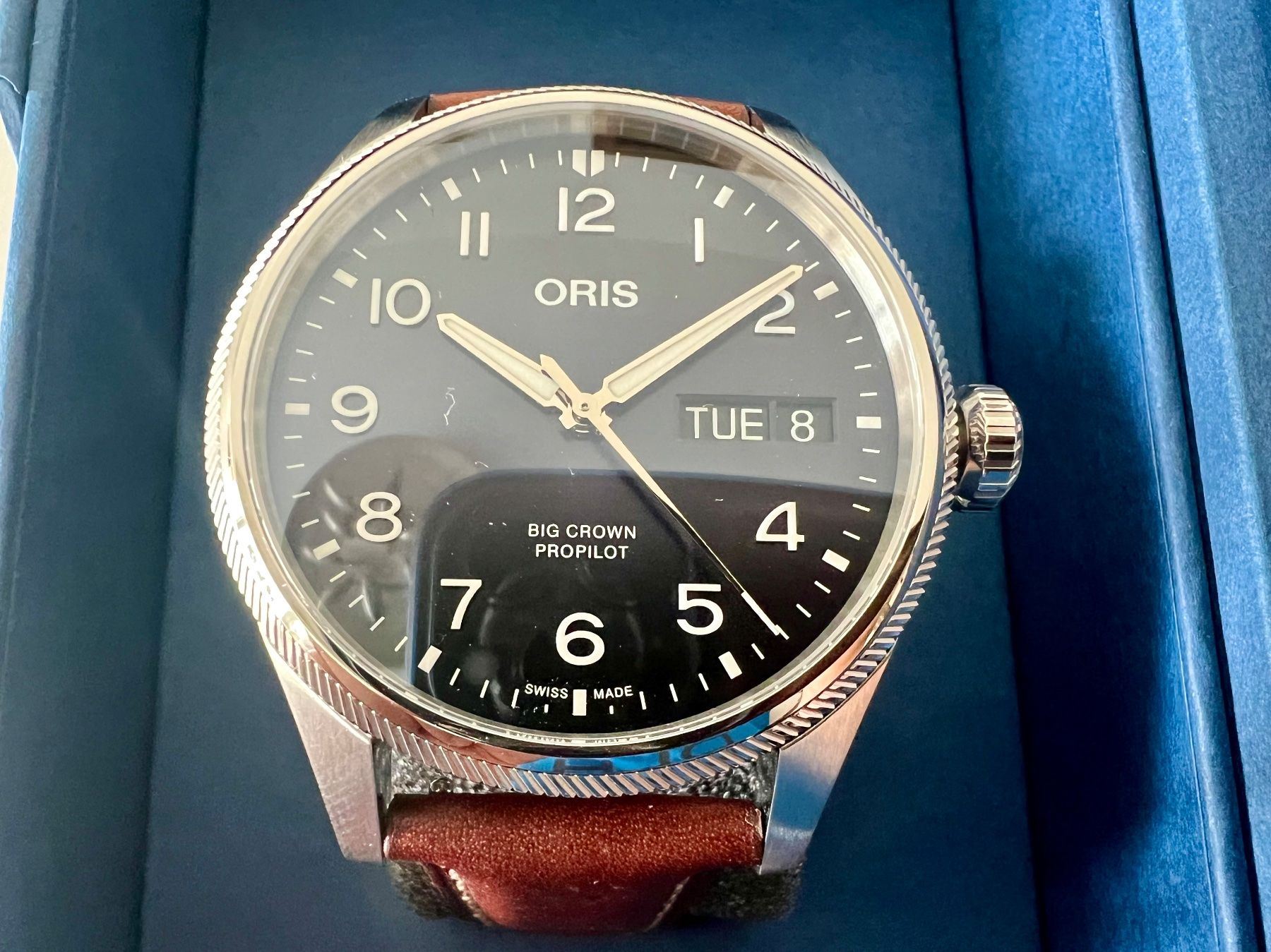 Oris Orologi: ORIS Big Crown Propilot Day Date, Blue dial, Full Set,Fr2250 – Nuovo (secondo la descrizione) da Le Mont-sur-Lausanne venduto da LycaGallery 2