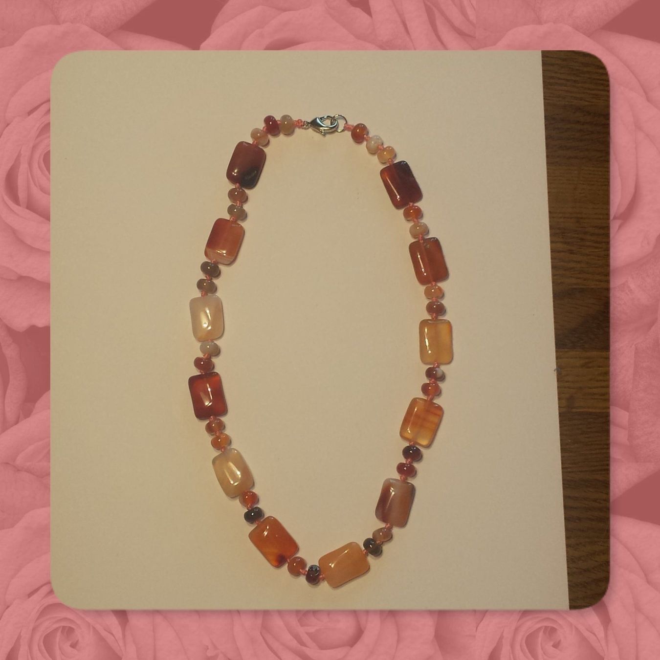 Catenine: NEU: Achatkette Achat Kette Schmuck – Nuovo (secondo la descrizione) da Matten b. Interl venduto da EdelsteineInterlaken 2