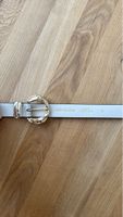 Schicker Gürtel Länge 90, beige, goldene Schnalle