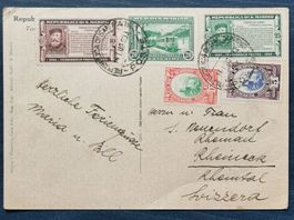 Alte Ansichtskarte San Marino 1928 mit Briefmarken