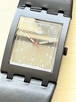 Swatch Uhr schwarz mit Datum guter Zustand
