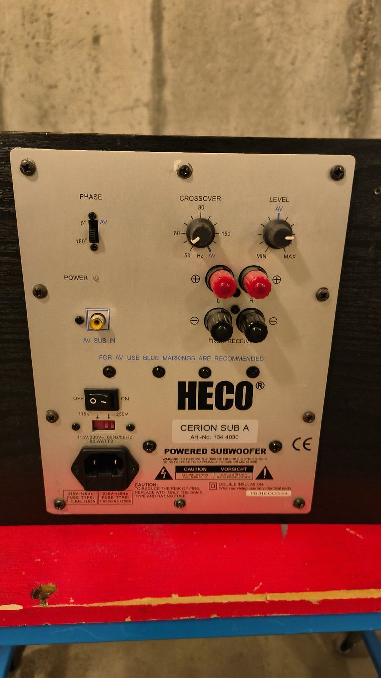 Heco Lautsprecher: Subwoofer Heco (Aktiv) – Gebraucht aus Langenthal von Rock-Racer 2
