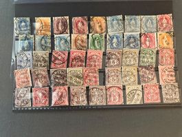 Schweizer Briefmarken-Sammlung – Stehende Helvetia & Ziffern